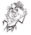  anthro clothing exe_exem eyebrows goro_(live-a-hero) hat headgear headshot_portrait headwear lidded_eyes lifewonders live-a-hero looking_at_viewer male mammal portrait sketch smile solo thick_eyebrows ursid video_games 