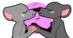  anthro boop duo fur grey_body grey_fur kissing love male male/male mammal murid murine parkwillbark rat rodent 