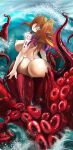  animal_humanoid big_butt breasts butt cephalopod cephalopod_humanoid female genitals hi_res humanoid looking_at_viewer looking_back looking_back_at_viewer marine marine_humanoid mollusk mollusk_humanoid noblood nude octopus_humanoid pussy red_body solo tentacles water 