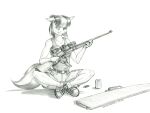  2022 anthro baron_engel belt beverage_can boots bottomwear breasts clothing coco_pommel_(mlp) crossed_legs earth_pony equid equine eyebrows eyelashes female footwear friendship_is_magic graphite_(artwork) greyscale gun hasbro horse mammal monochrome my_little_pony pencil_(artwork) pony ranged_weapon rifle scope shirt shorts sitting solo tank_top topwear traditional_media_(artwork) weapon 
