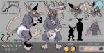  anthro bonnet burnt claws clothing diaper digitigrade ear_piercing fish_hook fishbone headgear headwear looking_at_viewer male mammal model_sheet murid murine open_mouth pacifier piercing poofy_dragon rat rodent safety_pin smile smoking solo spooky_the_rat standing teeth 