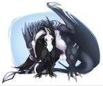  2020 anthro balls breasts claws decent. dragon female feral genitals glaive_wyvern larger_male male membrane_(anatomy) membranous_wings nipples nude penis scalie size_difference smaller_female tongue wings wyvern zera_stormfire 