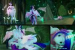  3d_(artwork) absurd_res anthro anthrofied arthropod bckiwi changeling comic dialogue digital_media_(artwork) duo english_text equid equine female friendship_is_magic genitals hi_res horn mammal my_little_pony nude princess_cadance_(mlp) pussy text twilight_sparkle_(mlp) winged_unicorn wings 
