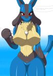  absurd_res brazilian_text female female/female feral hi_res lucario nintendo pok&eacute;mon pok&eacute;mon_(species) pokemoa solo video_games 