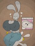  angry animal_humanoid annoyed anthro big_breasts bottomwear breasts brother brother_and_sister cleavage clothed clothing crossed_arms denim denim_clothing dominant dominant_female duo english_text facesitting female flattened flint_(qoolguyart) grey_body hi_res huge_breasts humanoid incest_(lore) jeans lagomorph lagomorph_humanoid larger_female leporid leporid_humanoid live_slug_reaction looking_down male male/female mammal mammal_humanoid nipple_outline pants qoolguyart questionable_consent rabbit rabbit_humanoid shirt sibling sister size_difference smaller_male steel_(qoolguyart) text topwear 