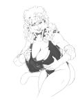  anthro big_breasts breasts cleavage clothed clothing curled_hair domestic_cat felid feline felis female hair hi_res huge_breasts lagomorph legwear leotard leporid mammal pinup pose rabbit smile tights wrestling_gear 