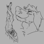  anthro bodily_fluids drooling duo eonbr hi_res internal internal_oral male male/male neck_bulge saliva swallowing ufiara_(character) vore willing_vore 