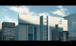  blue_sky building city cityscape cloud commentary_request hakuurei_amano highres letterboxed no_humans original outdoors radio_antenna reflection scenery shadow sky watermark 