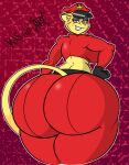  2020 anthro big_breasts big_butt bottomwear breasts butt clothing domestic_cat felid feline felis female huge_butt lilly_(vimhomeless) looking_at_viewer mammal mrxrickyx orange_eyes pink_nose smile solo topwear 