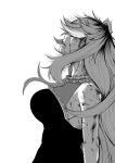  1girl absurdres animal_ears bangs blood blood_on_arm blood_on_face breasts derivative_work dress english_commentary floating_hair greyscale hair_over_eyes hazumi_aileen highres indie_virtual_youtuber kaneki_profile_picture leaning_back lion_ears lion_girl long_hair manga_panel_redraw medium_breasts meme monochrome parted_lips runawayturist solo tokyo_ghoul tokyo_ghoul:re very_long_hair virtual_youtuber 
