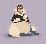  anthro beard belly big_belly bottomless bovid brown_hair caprine clothed clothing domestic_sheep eyewear facial_hair fingers fur glasses hair hand_on_stomach hi_res hooved_fingers hooves human human_to_anthro male mammal mid_transformation navel obese obese_anthro obese_male open_mouth open_smile overweight overweight_anthro overweight_male sheep sitting smile solo species_transformation tf4me torn_clothing transformation weight_gain white_body white_fur white_wool wide_hips wool_(fur) 