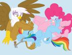  anthro anthrofied avian bound breasts earth_pony equid equine feet female foot_fetish foot_on_face friendship_is_magic gilda_(mlp) group gryphon hasbro horse mammal my_little_pony mythological_avian mythology pegasus pony rainbow salmacisreptile wings 