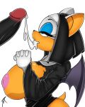  alphadalley anthro big_breasts bodily_fluids breasts chiropteran cum duo eulipotyphlan female genital_fluids hedgehog hi_res huge_breasts male male/female mammal nun_outfit rouge_the_bat sega shadow_the_hedgehog sonic_the_hedgehog_(series) 