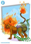  absurd_res diaper feces felid female fire_lion_(kirby) hi_res lion mammal messy_diaper pantherine pooping soiled_diaper soiling soiling_diaper solo trap_diaper 