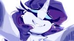  absurd_res bodily_fluids crying equid equine eyelashes eyes_closed eyeshadow female friendship_is_magic fur hair hasbro hi_res horn makeup mammal my_little_pony mythological_creature mythological_equine mythology nekosnicker purple_hair rarity_(mlp) smile solo tears tears_of_joy teeth unicorn white_body white_fur 