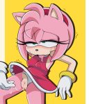  absurd_res amy_rose anthro blush bodily_fluids breasts colored eulipotyphlan female genital_fluids genitals hedgehog hi_res mammal pussy pussy_juice sega senshion solo sonic_the_hedgehog_(series) sweat tenshigarden 
