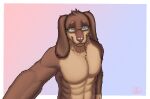  abs andromorph anthro canid canine canis colored_eyes domestic_dog eyewear glasses half-closed_eyes intersex invalid_tag male mammal matthew-x multicolored_eyes muscular muscular_anthro muscular_male narrowed_eyes pecs selfie smile 