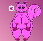  &lt;3 alekoin animal_crossing anthro areola belly big_breasts big_butt breasts butt chubby_female darkened_genitalia darkened_sheath exposed_breasts female fur genitals gesture glistening glistening_body glistening_eyes hanging_breasts lips looking_at_viewer markings navel nintendo nipples overweight overweight_female peanut_(animal_crossing) pink_background pink_body pink_eyes pink_fur pink_nipples pink_skin pink_theme plump_labia purple_markings pussy red_eyes simple_background slightly_chubby smile solo thick_thighs video_games white_markings wide_hips 