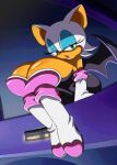 anthro big_breasts breasts chiropteran cleavage clothed clothing conditional_dnp digitaldomain123 edited_screencap female huge_breasts mammal rouge_the_bat sega solo sonic_the_hedgehog_(series) wings 