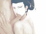  earrings geisha genderbender jewelry male male_focus oral pale_skin piercing yaoi 