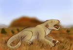  allotheria ambiguous_gender corvarts desert feral hi_res mammal open_mouth resting tongue tongue_out yawn 
