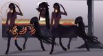  accessory black_hair centaur collar digital_media_(artwork) equid equid_taur equine equine_taur fur furgonomics hair hi_res humanoid_taur hybrid jewelry long_hair male mammal mammal_taur metal_collar nipples quad raised_tail simple_background smooshkin solo tail_accessory tailband taur 