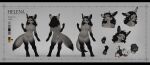  absurd_res anthro bat-eared_fox belly black_nose breasts butt canid canine digital_media_(artwork) english_text female fennec fox fur genitals hair helena_(paledrake) hi_res looking_at_viewer mammal model_sheet nipples nude pregnant pregnant_female pussy simple_background slimyundershellbusiness smile solo standing text 