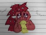  &lt;3 &lt;3_eyes anthro bodily_fluids cuddles_(htf) dandruff duo fellatio female flaky_(htf) fur genitals happy_tree_friends heart_nose hi_res male male/female mammal oral penile penis red_body red_fur sex steam suina tears vein veiny_penis 