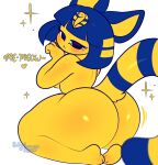  animal_crossing ankha_(animal_crossing) anthro butt domestic_cat felid feline felis female hi_res mammal nintendo sillysmugz solo video_games 