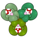  anthro big_breasts big_butt breast_squish breasts breasts_frottage butt cleavage clothed clothing elemental_creature elemental_humanoid female female/female flora_fauna green_body group hi_res huge_breasts huge_butt humanoid lips mario_bros nintendo piranha_plant plant plant_humanoid spots squish thegeckoninja thick_thighs tongue trio video_games wide_hips 