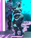  absurd_res belly big_breasts big_butt breasts butt coolmaster98 duo female female/female hi_res hildryn_(warframe) holding_partner huge_breasts huge_butt huge_thighs humanoid larger_female lifting_another machine robot saryn_(warframe) side_view size_difference slightly_chubby smaller_female thick_thighs video_games warframe 