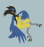  2020 anthro avian breasts claws digital_media_(artwork) feathered_wings feathers female hi_res navel nintendo nude pok&eacute;mon pok&eacute;mon_(species) rookidee simple_background sitting solo video_games whoopsiecoochin wings 