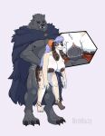  2022 absurd_res accessory angaline anthro bandai_namco beohaze_(artist) big_breasts blaidd_(elden_ring) blue_eyes bodily_fluids breasts canid canine canis cape claws clitoris clothing crotch_tuft dark_souls digital_drawing_(artwork) digital_media_(artwork) digitigrade domestic_dog duo elden_ring fangs female fromsoftware genital_fluids genitals hair_accessory hair_bow hair_ribbon hi_res large_penetration long_ears looking_pleasured male male/female mammal muscular muscular_anthro muscular_male nipples penetration penile penile_penetration penis penis_in_pussy precum ribbons shaded size_difference tuft vaginal vaginal_penetration video_games waist_grab wolf 