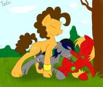  absurd_res animal_genitalia animal_penis balls big_macintosh_(mlp) blonde_mane bodily_fluids brown_mane brown_tail cheese_sandwich_(mlp) cutie_mark dominant dominant_male earth_pony equid equine equine_penis fan_character feral feral_on_feral feral_penetrated feral_penetrating feral_penetrating_feral friendship_is_magic genital_fluids genitals grass hi_res horse male male/male male_penetrated male_penetrating male_penetrating_male mammal mane my_little_pony penetration penis plant pony precum red_body sky sweat teropone tree tuft yellow_tail 