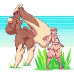  alpha_pok&eacute;mon anthro big_breasts big_butt breasts butt curvy_figure digital_drawing_(artwork) digital_media_(artwork) duo eyelashes female female_on_human grass grin hourglass_figure huge_breasts human human_on_anthro interspecies lagomorph larger_anthro larger_female leporid looking_back lopunny male male/female male_on_anthro mammal n647 nintendo plant pok&eacute;mon pok&eacute;mon_(species) pok&eacute;philia rei_(pokemon) scared size_difference small_waist smaller_human smaller_male smile sneer standing thick_thighs video_games 