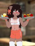  &lt;3 3:4 4_fingers absurd_res animal_humanoid anthro brown_eyes brown_hair cute_expression cute_eyes eulipotyphlan eulipotyphlan_humanoid femboy_hooters fingers girly hair hedgehog hedgehog_humanoid hi_res humanoid male mammal mammal_humanoid restaurant smile soft sunflower_tito tito uwu 