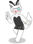  anthro blush bunny_costume canid canine canis changed_(video_game) clothing costume lin_(changed) linnotgay_artist male mammal solo wolf 