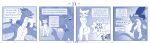  blue_and_white comic detailed_background dialogue dragon english_text female feral hi_res horn kobold larger_feral male monochrome shocked_expression size_difference smaller_female suggestive_dialogue text vavacung wings 