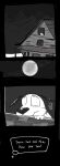  anthro big_eyes black_ears black_eyes black_nose building canid canine canis cartoon_network comic courage_the_cowardly_dog courage_the_cowardly_dog_(character) dark domestic_dog english_text frown hi_res holi39 house inside light looking_up male mammal melancholic moon moonlight night outside sad sigh sighing sky solo star text thinking thought_bubble thoughts window 