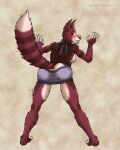  anthro blush breasts butt canid canine canis clothing embarrassed facial_piercing female hi_res humanoid hustenblut looking_back mammal mana_funkenflug meme meme_clothing nose_piercing piercing presenting presenting_hindquarters ring_(jewelry) side_boob solo sweater topwear virgin_killer_sweater wolf 
