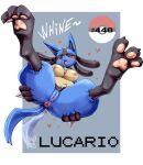  &lt;3 ahegao anus black_body black_fur blue_body blue_fur bodily_fluids breasts butt castagno feet female foot_focus full-length_portrait fur genital_fluids genitals hand_on_butt hi_res legs_up looking_pleasured lucario lying nintendo nipples on_back pawpads paws pink_anus pink_nipples pok&eacute;mon pok&eacute;mon_(species) portrait presenting presenting_hindquarters presenting_pussy pussy pussy_juice solo spread_legs spreading tail_motion tailwag video_games yellow_body yellow_fur 