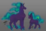  ajarting aurora_borealis clover_coin clovercoin equid equine horn horse mammal nintendo northernlights pok&eacute;mon pok&eacute;mon_(species) pony ponyta rapidash unicorn unicorns video_games 