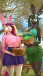  3d_(artwork) 4k absurd_res anthro anthrofied arthropod big_breasts blep bottomwear breasts changeling clothing digital_media_(artwork) dongly12 duo easter easter_egg egg equid equine fake_ears fake_rabbit_ears female friendship_is_magic hi_res holidays horn implied_oviposition mammal my_little_pony outside princess_cadance_(mlp) queen_chrysalis_(mlp) skirt source_filmmaker tongue tongue_out winged_unicorn wings 