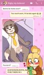  &lt;3 absurd_res animal_crossing anthro balls blood blush bodily_fluids bottomless bottomless_male brother brother_and_sister canid canine canis clothed clothing digby_(animal_crossing) domestic_dog duo female genitals hi_res humanoid_genitalia humanoid_penis incest_(lore) isabelle_(animal_crossing) male male/female mammal necktie nintendo nosebleed penis phone porldraws selfie shih_tzu shirt sibling sister tail_motion tailwag text texting tongue tongue_out topwear toy_dog twincest twins video_games 