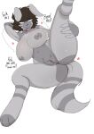  &lt;3 2022 3_toes 5_fingers alien anthro anus areola big_breasts blush bodily_fluids breasts brown_hair crossgender dialogue english_text erect_nipples feet female fingers floppy_ears fur genital_fluids genitals grey_body grey_fur hair lagomorph leporid loki_(lowkeytoast) mammal markings mtf_crossgender navel neiliousdyson nipples nude pillow pubes pussy pussy_juice rabbit raised_arm raised_leg shorthair simple_background solo striped_markings striped_tail stripes tail_markings text thick_thighs toes whiskers white_background wide_hips 