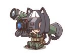  :3 animal_ears cat_ears cat_girl cat_tail chibi fgm-148_javelin jpc pouch sitting tail 