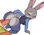  anal anal_penetration anthro big_breasts big_butt breasts butt clothed clothing colored disney duo edit female female_penetrated from_behind_position hi_res holding_butt judy_hopps lagomorph larger_male leporid looking_back male male/female male_penetrating male_penetrating_female mammal nick_wilde penetration rabbit sex simple_background size_difference smaller_female smaller_penetrated thecon thick_thighs topwear vest white_background zootopia 