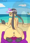 &lt;3 &lt;3_eyes 3_mouths alternate_version_at_source among_us anthro anus beach beach_towel beckoning big_butt binary_drawing bodily_fluids butt feet female genital_fluids genitals gesture headgear hi_res humanoid innersloth long_tongue looking_at_viewer maria_nuttmore_(detective_nibbs) mawile mega_evolution mhicky93 multi_mouth musk musk_clouds nintendo pok&eacute;mon pok&eacute;mon_(species) pussy pussy_juice rear_view saliva salivating seaside smile soles solo steam sweat sweatdrop thick_thighs toes tongue tongue_out towel video_games wet wide_hips wrinkled_feet wrinkles 