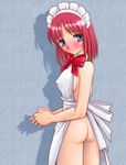  apron artist_request ass blush breasts covered_nipples hisui large_breasts maid naked_apron solo tsukihime 