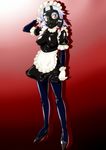  female gas_mask highres izayoi_sakuya latex latex_dress maid maid_headdress maid_headress tamakko touhou 